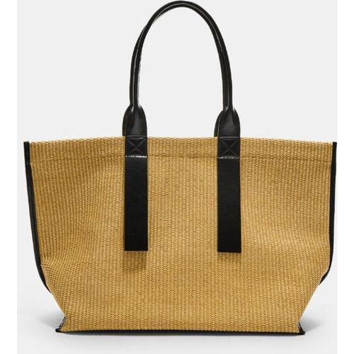 Sac shopping combiné style raphia OS - Stradivarius - Modalova