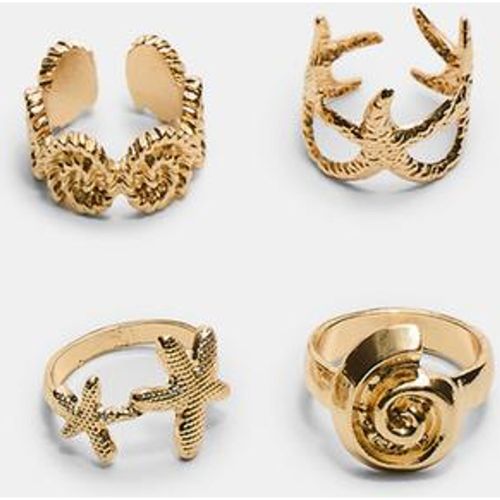 Set de 4 anneaux sous la mer OS - Stradivarius - Modalova
