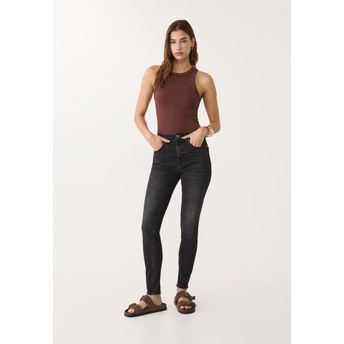 Jean skinny taille regular NOIR DÉSENCOLLÉ DÉLAVÉ 32 - Stradivarius - Modalova