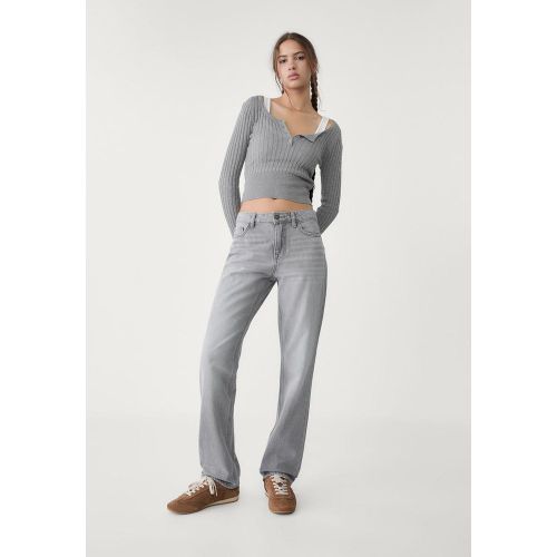 Jean straight DENIM NOIR DÉLAVÉ 32 - Stradivarius - Modalova