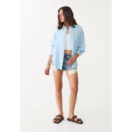 Chemise fluide en lin XXS - Stradivarius - Modalova
