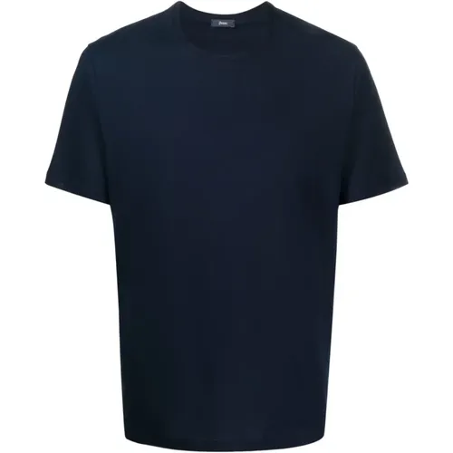 Herno - Tops > T-Shirts - Blue - Herno - Modalova