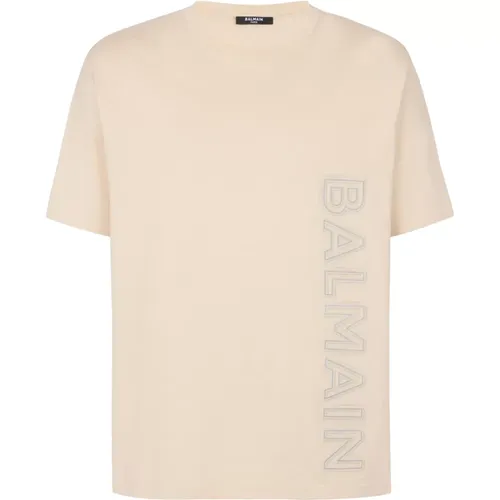 Balmain - Tops > T-Shirts - Beige - Balmain - Modalova