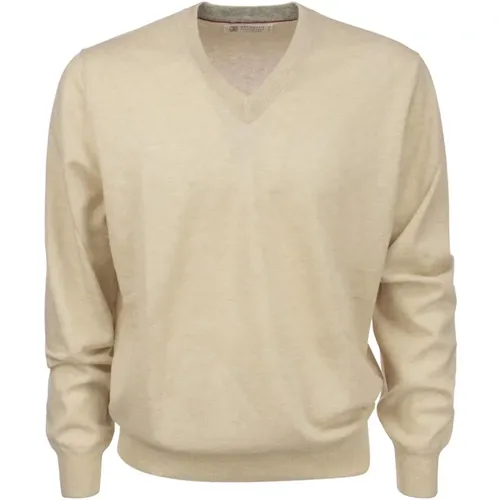 Knitwear > V-neck Knitwear - - BRUNELLO CUCINELLI - Modalova