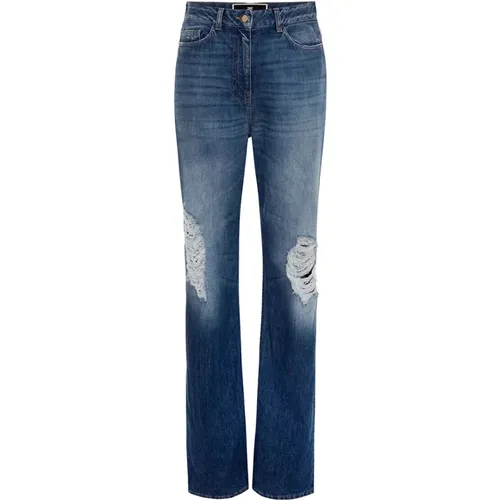 Jeans > Straight Jeans - - Elisabetta Franchi - Modalova