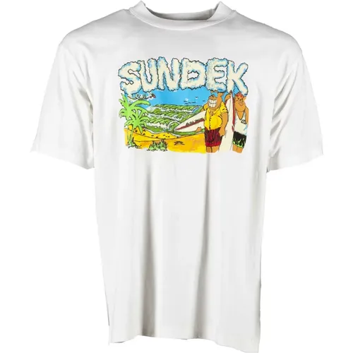 Sundek - Tops > T-Shirts - White - Sundek - Modalova