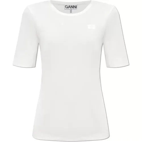 Ganni - Tops > T-Shirts - White - Ganni - Modalova