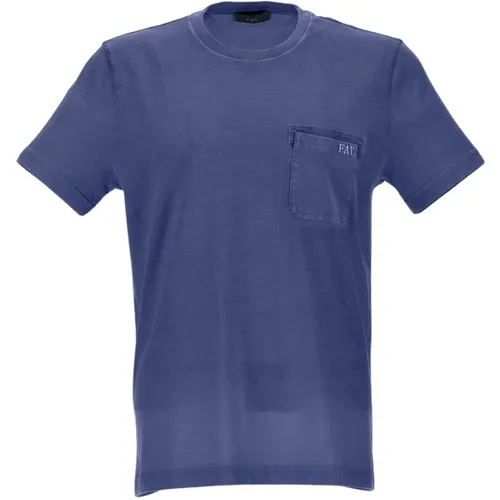 Fay - Tops > T-Shirts - Blue - Fay - Modalova
