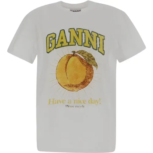 Ganni - Tops > T-Shirts - White - Ganni - Modalova