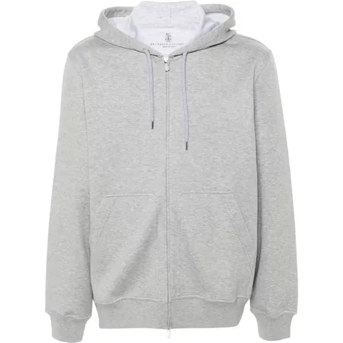 Sweatshirts & Hoodies > Zip-throughs - - BRUNELLO CUCINELLI - Modalova