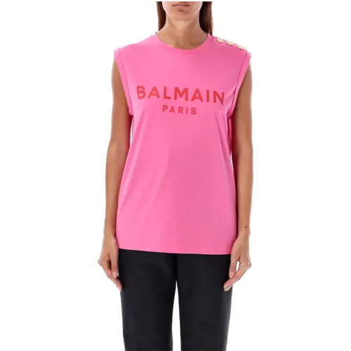 Tops > Sleeveless Tops - - Balmain - Modalova