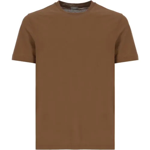 Zanone - Tops > T-Shirts - Brown - Zanone - Modalova