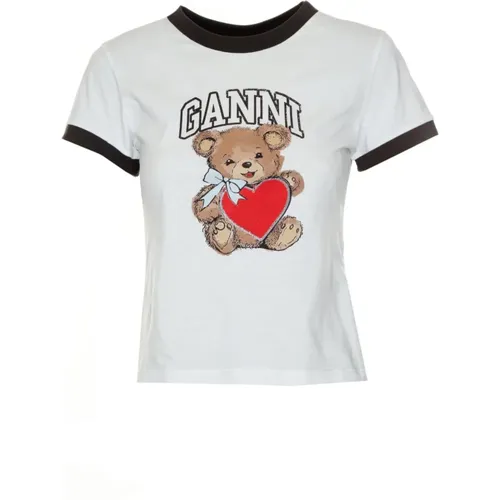 Ganni - Tops > T-Shirts - White - Ganni - Modalova