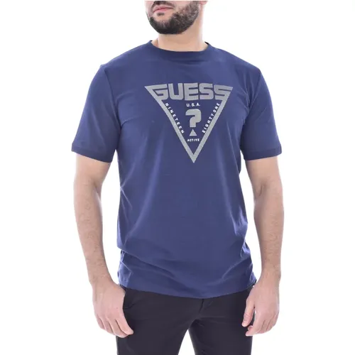 Guess - Tops > T-Shirts - Blue - Guess - Modalova