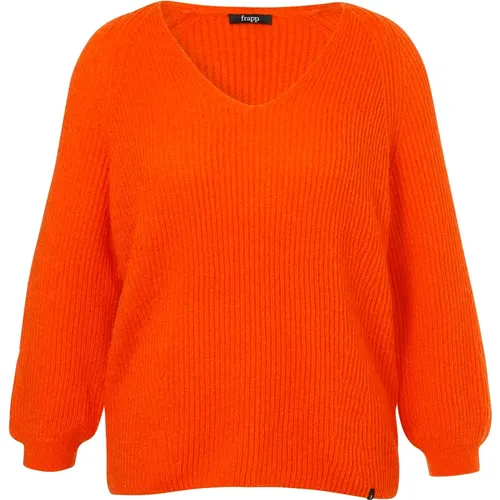 Knitwear > V-neck Knitwear - - Frapp - Modalova