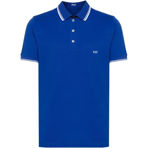 Fay - Tops > Polo Shirts - Blue - Fay - Modalova