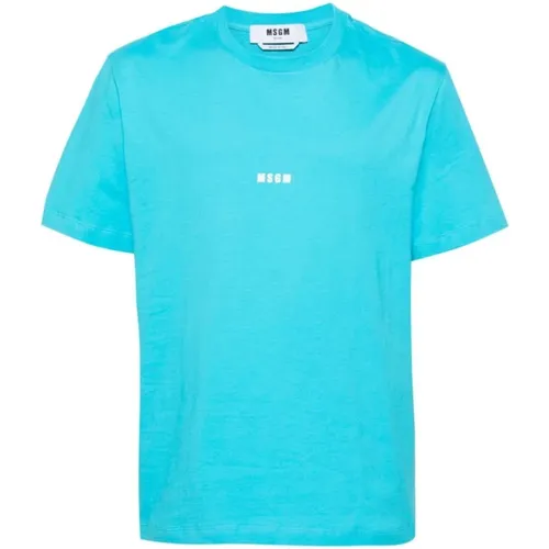 Msgm - Tops > T-Shirts - Blue - Msgm - Modalova