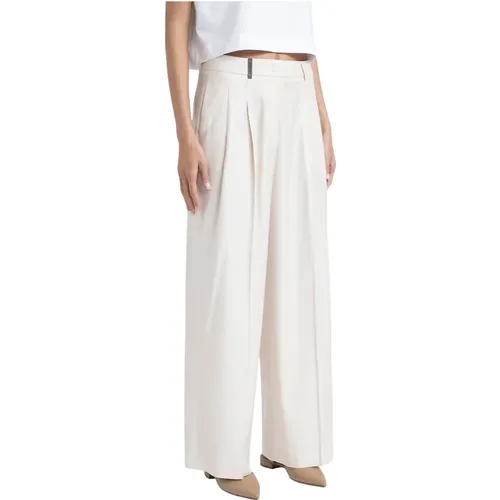 Trousers > Wide Trousers - - PESERICO - Modalova