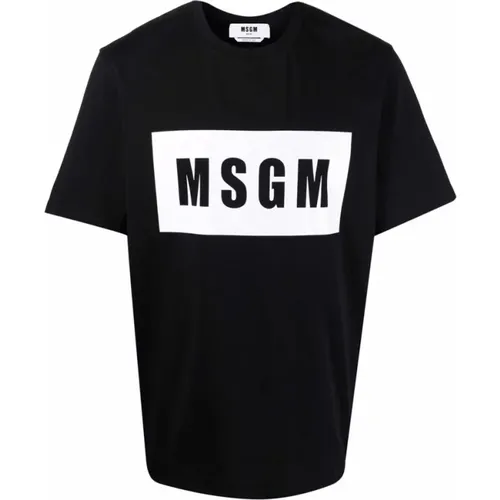 Msgm - Tops > T-Shirts - Black - Msgm - Modalova