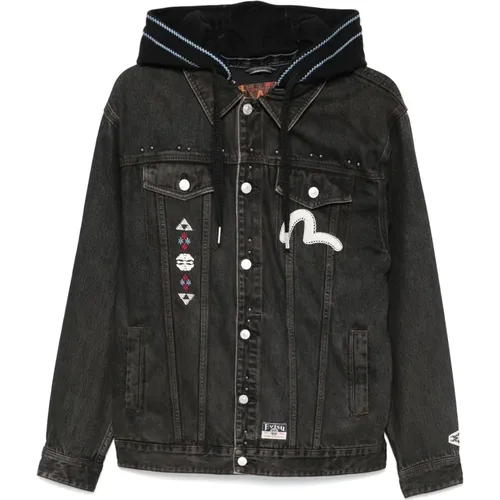 Jackets > Denim Jackets - - Evisu - Modalova