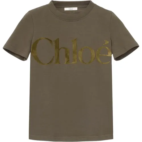 Chloé - Tops > T-Shirts - Green - Chloé - Modalova