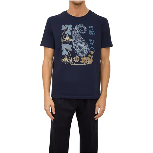 Etro - Tops > T-Shirts - Blue - ETRO - Modalova