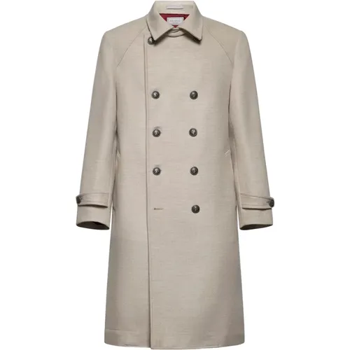 Coats > Double-Breasted Coats - - BRUNELLO CUCINELLI - Modalova