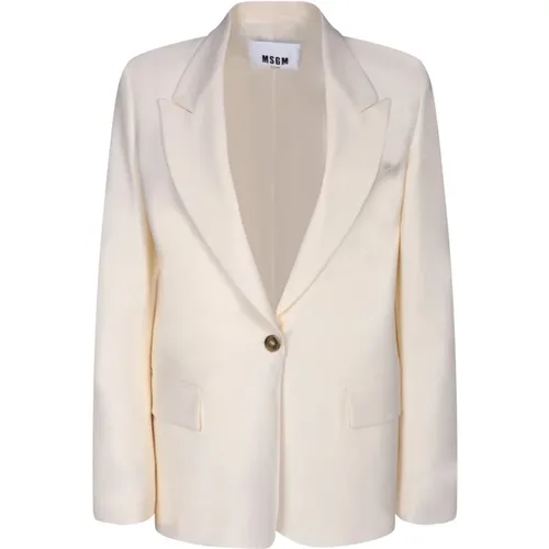 Msgm - Jackets > Blazers - Beige - Msgm - Modalova