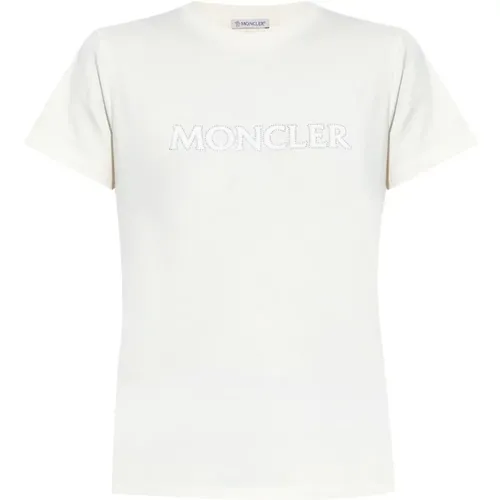 Moncler - Tops > T-Shirts - White - Moncler - Modalova