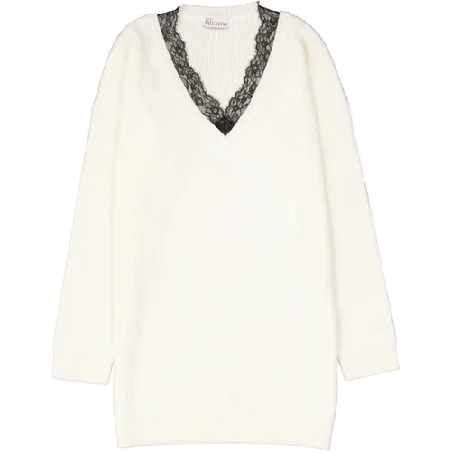 Knitwear > V-neck Knitwear - - RED Valentino - Modalova