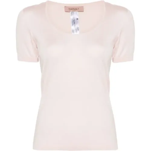 Twinset - Tops > T-Shirts - Pink - Twinset - Modalova