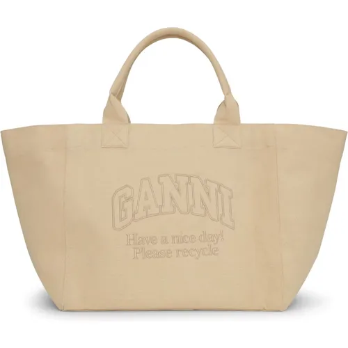 Ganni - Bags > Handbags - Beige - Ganni - Modalova