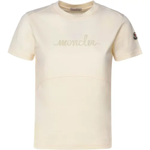 Moncler - Tops > T-Shirts - White - Moncler - Modalova