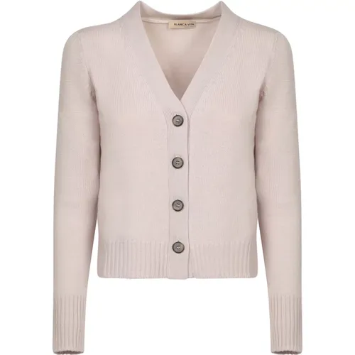 Knitwear > Cardigans - - Blanca Vita - Modalova