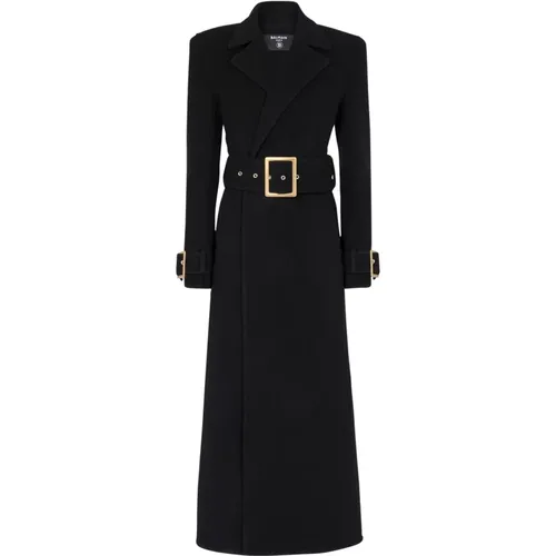 Coats > Belted Coats - - Balmain - Modalova