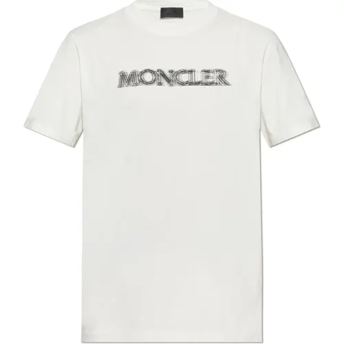 Moncler - Tops > T-Shirts - Beige - Moncler - Modalova