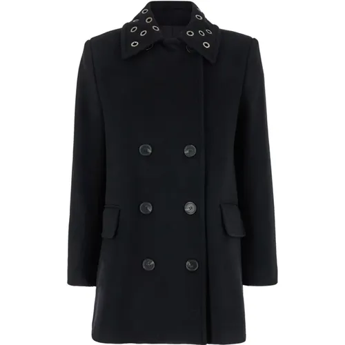 Coats > Double-Breasted Coats - - Msgm - Modalova