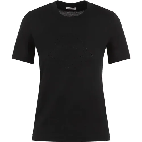 Moncler - Tops > T-Shirts - Black - Moncler - Modalova