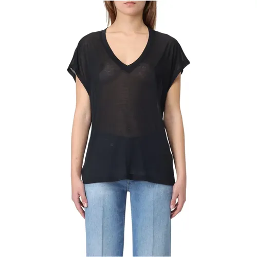 Dondup - Tops > T-Shirts - Black - Dondup - Modalova