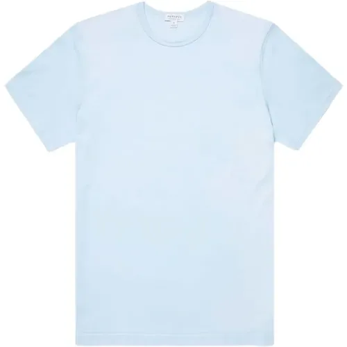 Sunspel - Tops > T-Shirts - Blue - Sunspel - Modalova