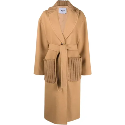 Coats > Belted Coats - - Msgm - Modalova
