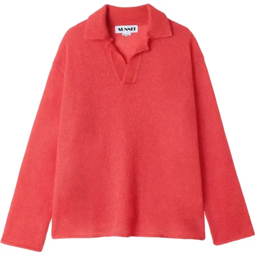 Sunnei - Tops > Polo Shirts - Red - Sunnei - Modalova