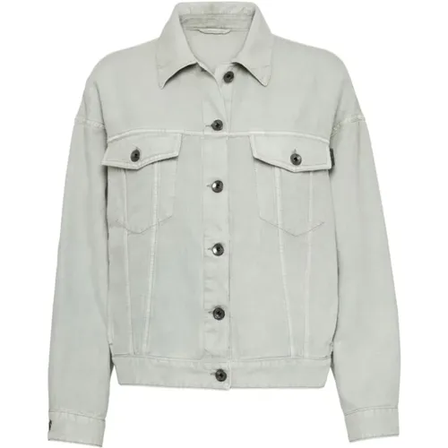 Jackets > Denim Jackets - - BRUNELLO CUCINELLI - Modalova