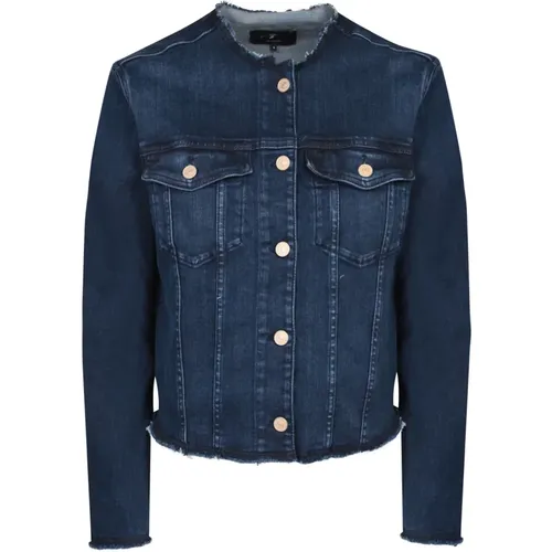 Jackets > Denim Jackets - - 7 For All Mankind - Modalova