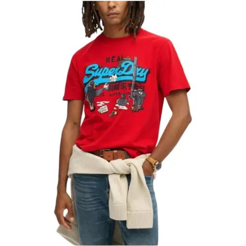 Superdry - Tops > T-Shirts - Red - Superdry - Modalova