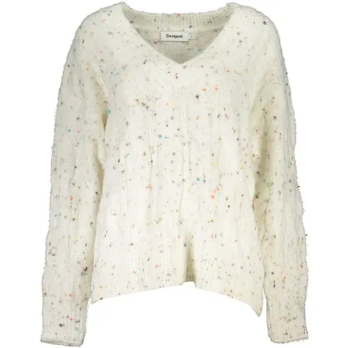 Knitwear > V-neck Knitwear - - Desigual - Modalova