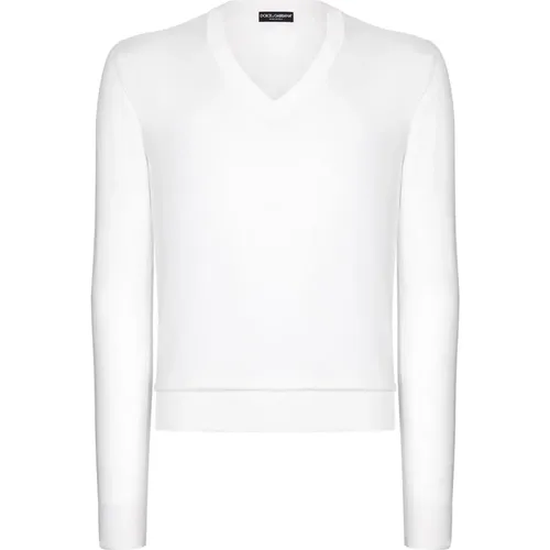 Knitwear > V-neck Knitwear - - Dolce & Gabbana - Modalova