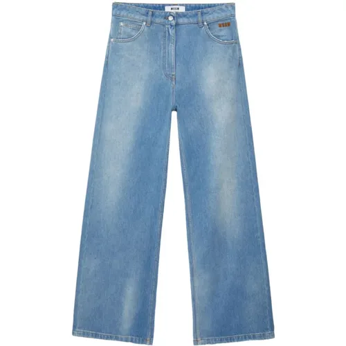 Msgm - Jeans > Wide Jeans - Blue - Msgm - Modalova