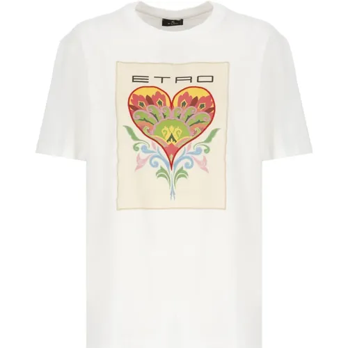 Etro - Tops > T-Shirts - White - ETRO - Modalova