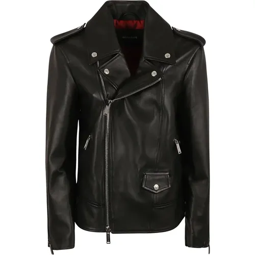 Jackets > Leather Jackets - - Dsquared2 - Modalova